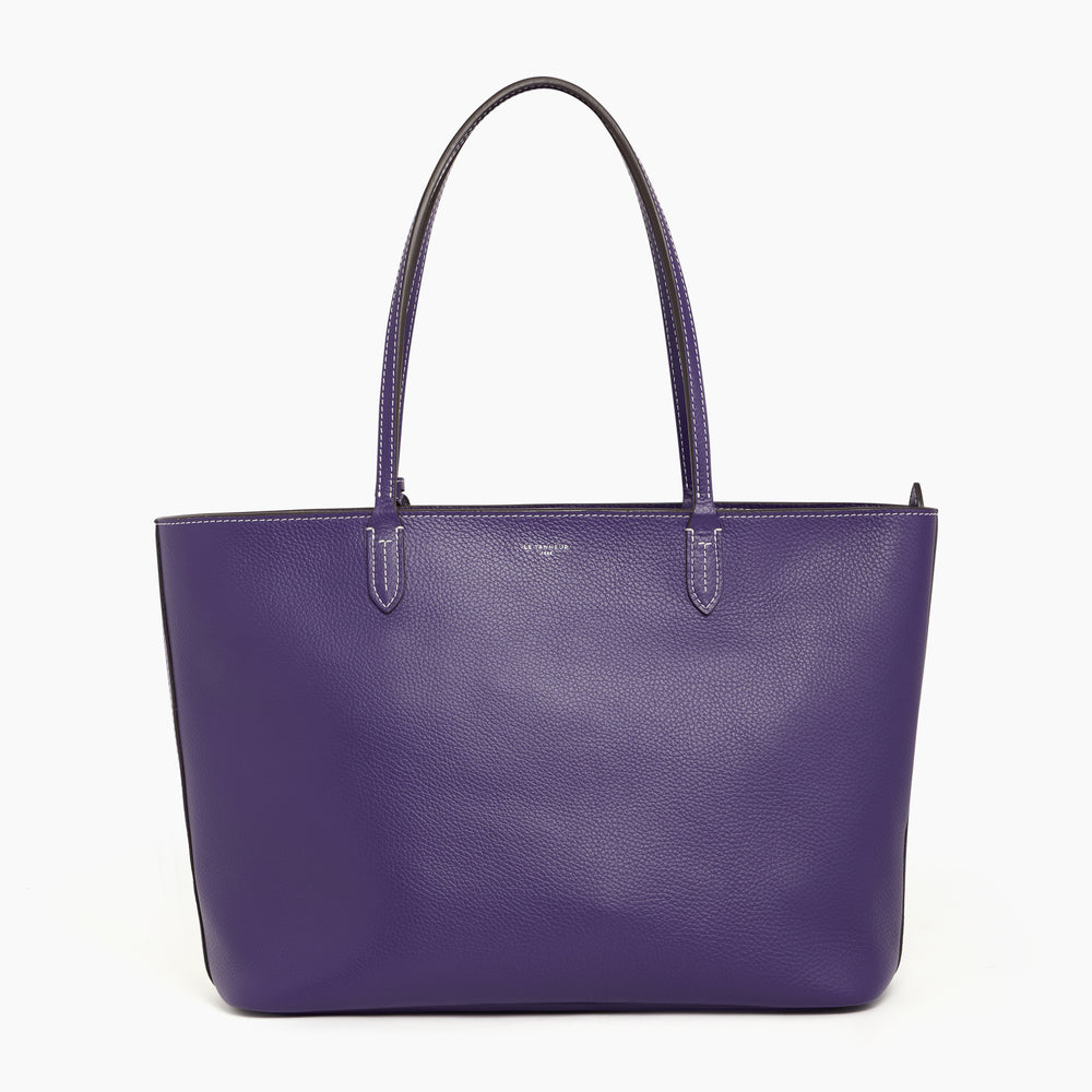 Louise large tote in pebbled leather