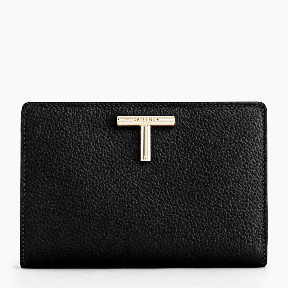 Gisèle medium-sized wallet in pebbled leather
