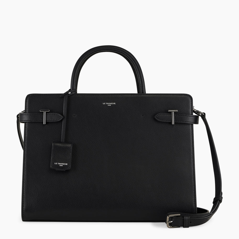 Emilie large handbag in pebbled leather