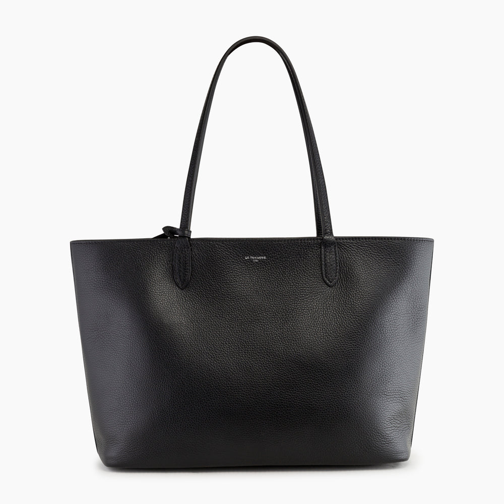 Large Louise tote bag in pebbled leather