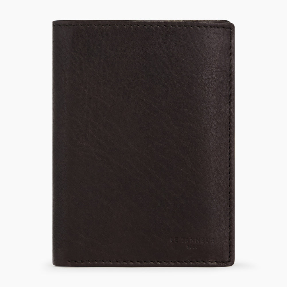 Zipped Gary oiled leather wallet 2 shutters