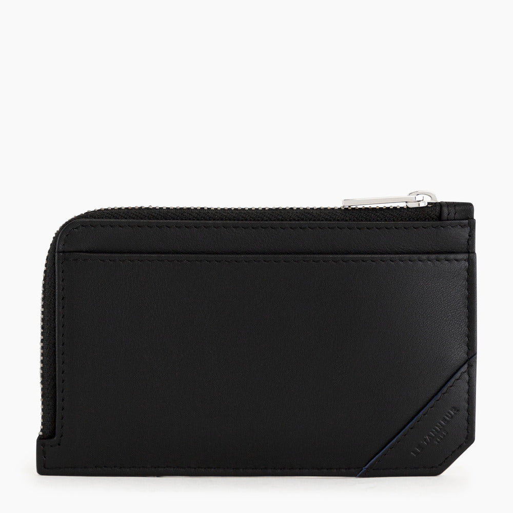 Georges L-zip card case in smooth leather