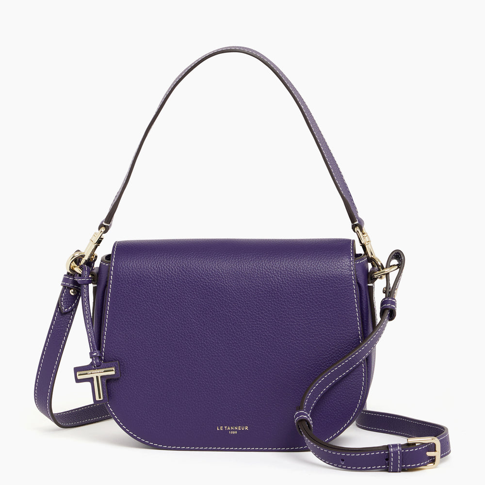 Gisèle medium-sized bag with crossbody strap in pebbled leather
