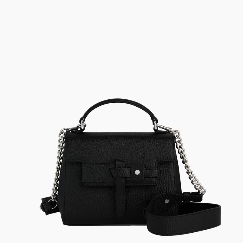 Sabrina small leather handbag with flap