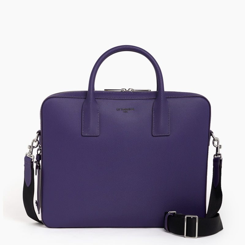 Emile slim, 14 document holder in monogrammed leather