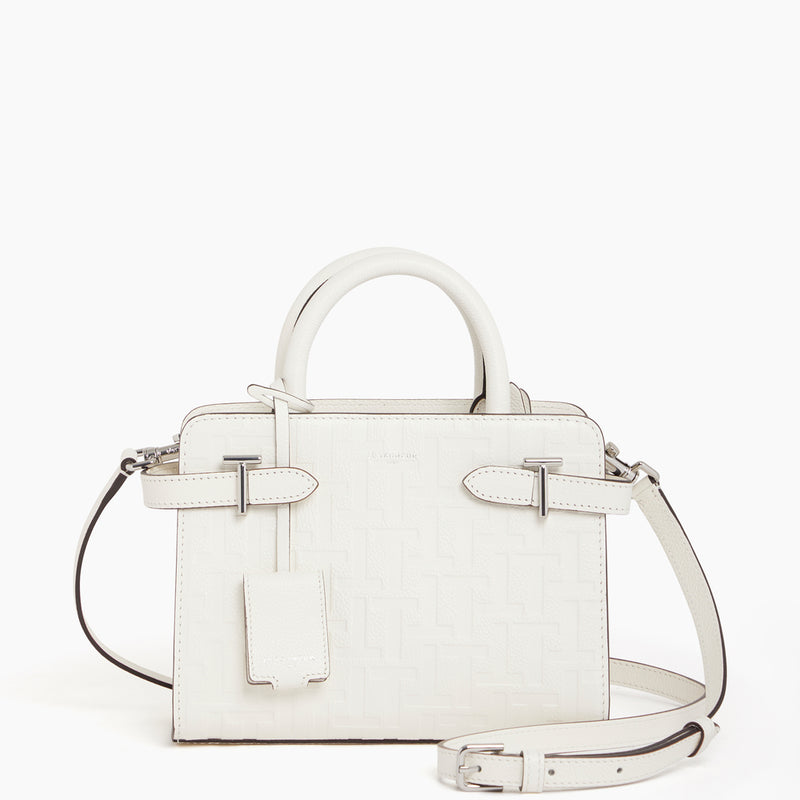 Emilie small handbag in T-printed leather