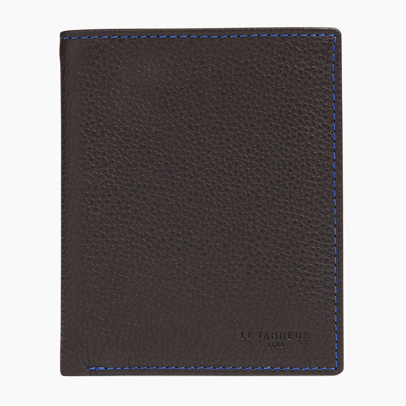 Medium Charles pebbled leather cardholder