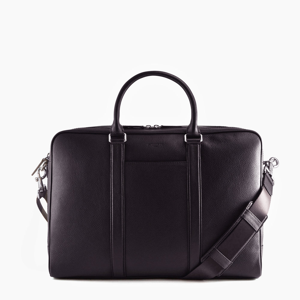 Charles pebbled leather briefcase