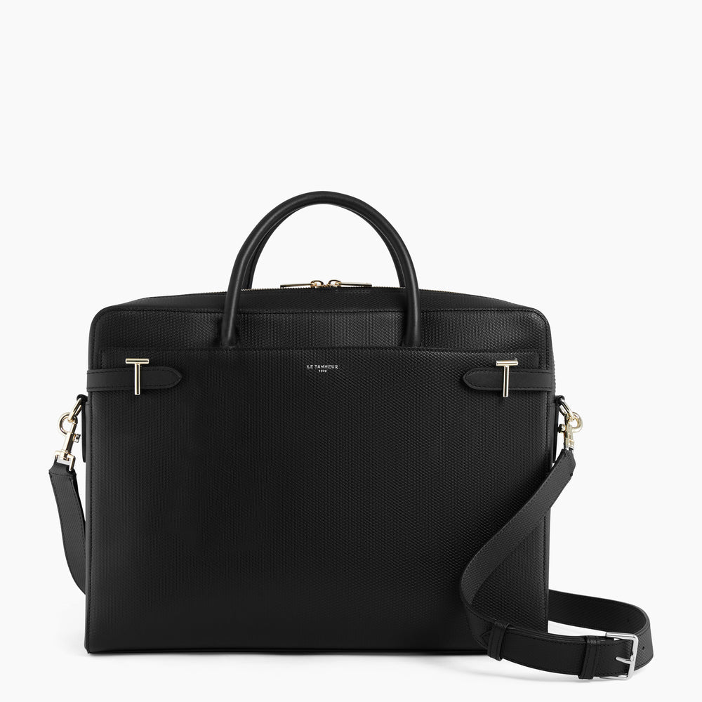 Emilie 15 document holder in monogrammed leather