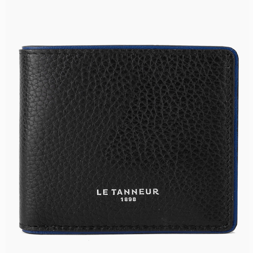 Horizontal Flap pocket Augustin pebbled leather wallet