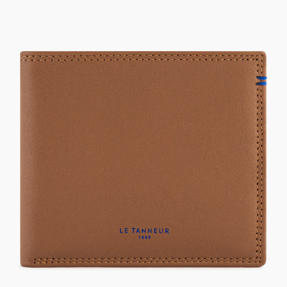 Porte cartes horizontal moyen modele avec poche billets Martin en cuir lisse