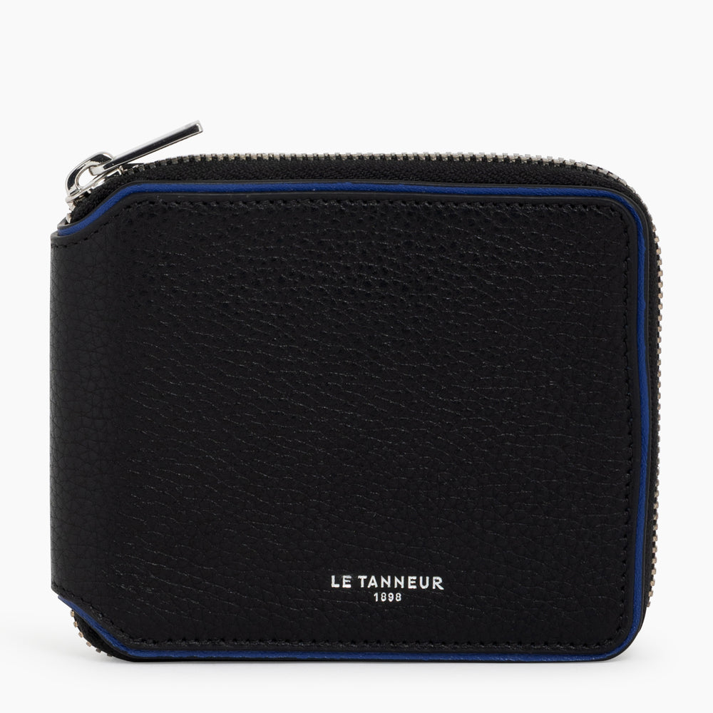 Augustin L-zipped coin case in pebbled leather