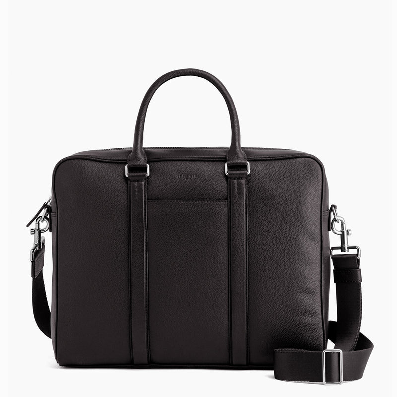 Slim Charles pebbled leather briefcase