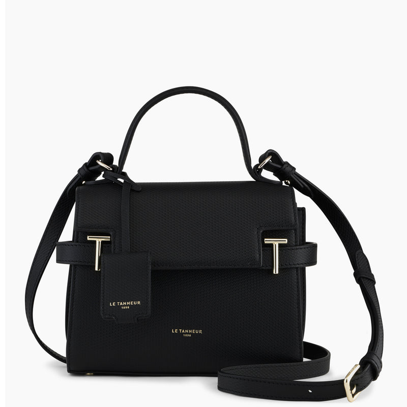 Emilie small handbag with flap closure in monogrammed leather