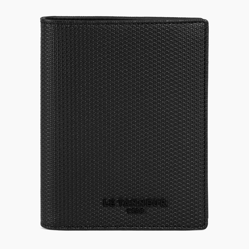 Zipped pocket and 2 shutters Emile monogram leather wallet