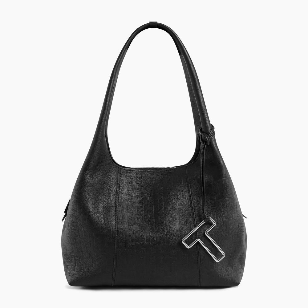 Juliette medium-sized shoulder bag in T-printed leather