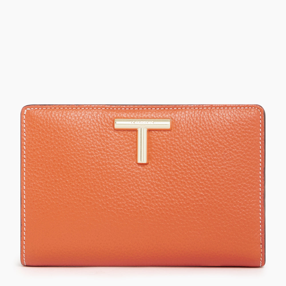 Gisèle medium-sized wallet in pebbled leather