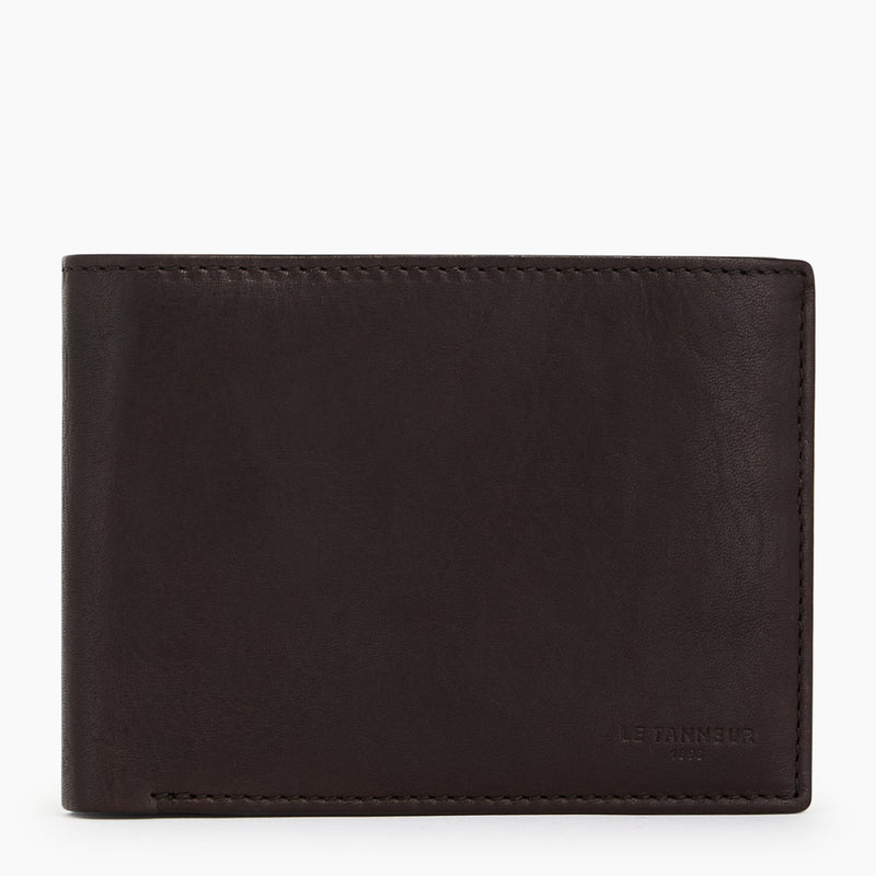 Horizontal Zipped pocket Gary oiled leatherwallet