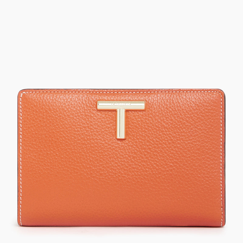 Gisèle medium-sized wallet in pebbled leather