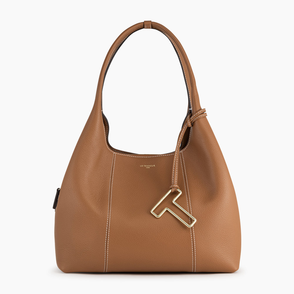 Medium Juliette pebbled leather shoulder bag