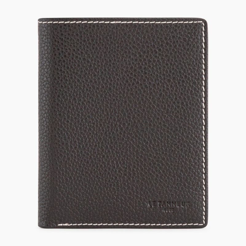 Charles pebbled leather card holder