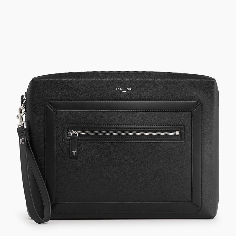 Max 15 laptop case in pebbled leather