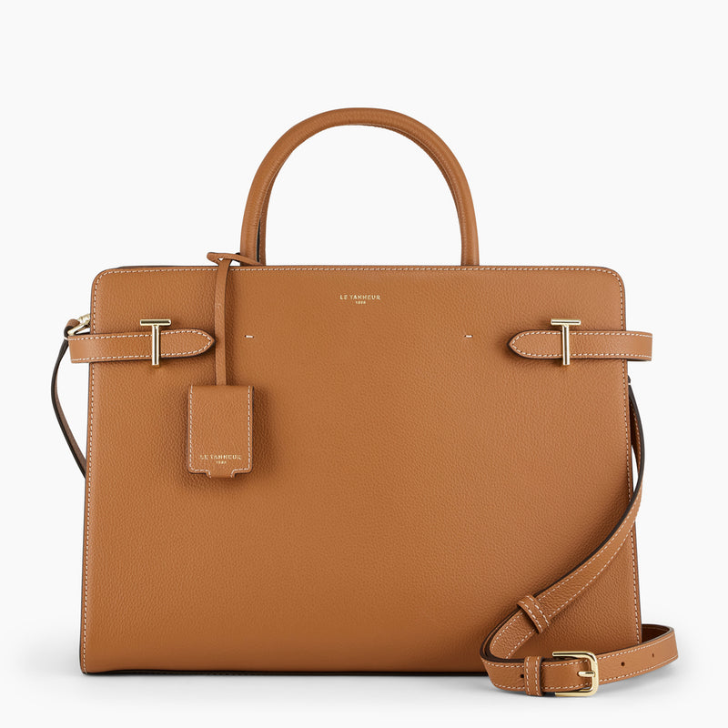 Emilie large handbag in pebbled leather