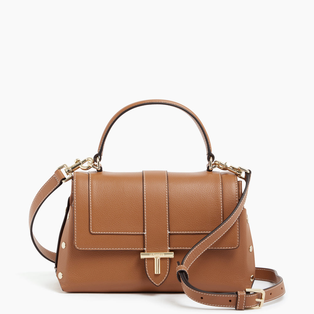 Daphné small handbag in pebbled leather