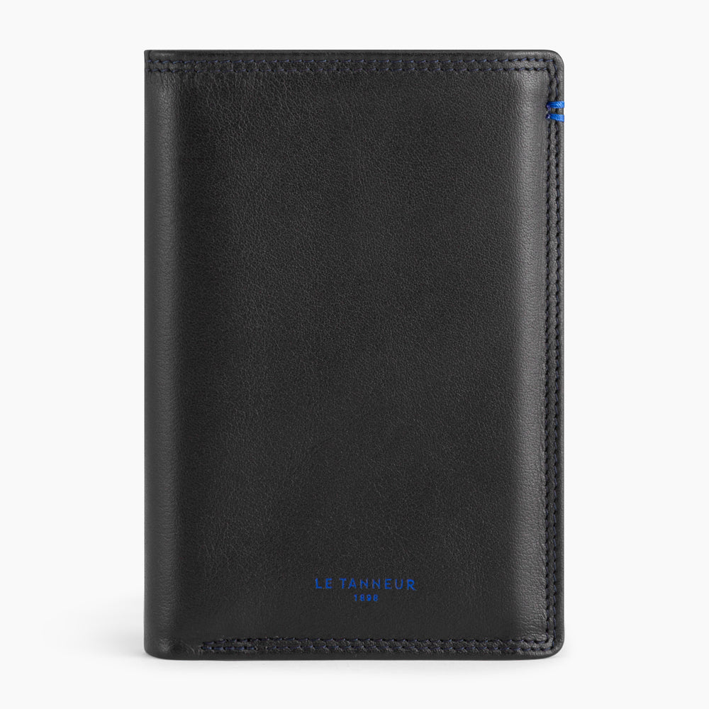 Large zipped Martin smooth leather wallet