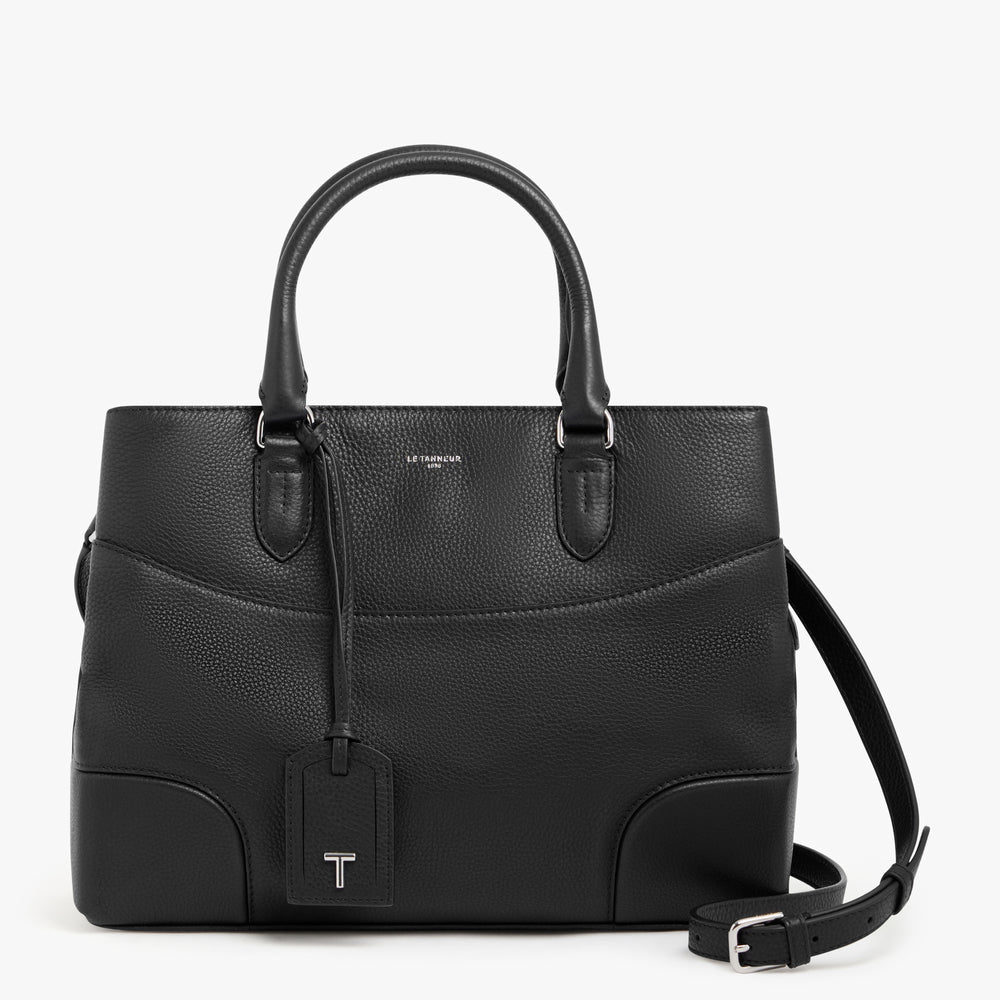 Romy large handbag in pebbled leather