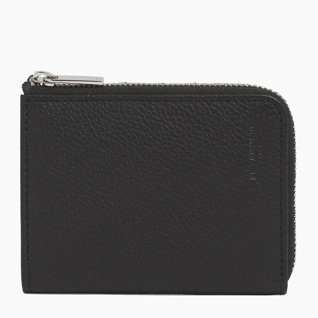 L-zip Charles pebbled leather coin wallet