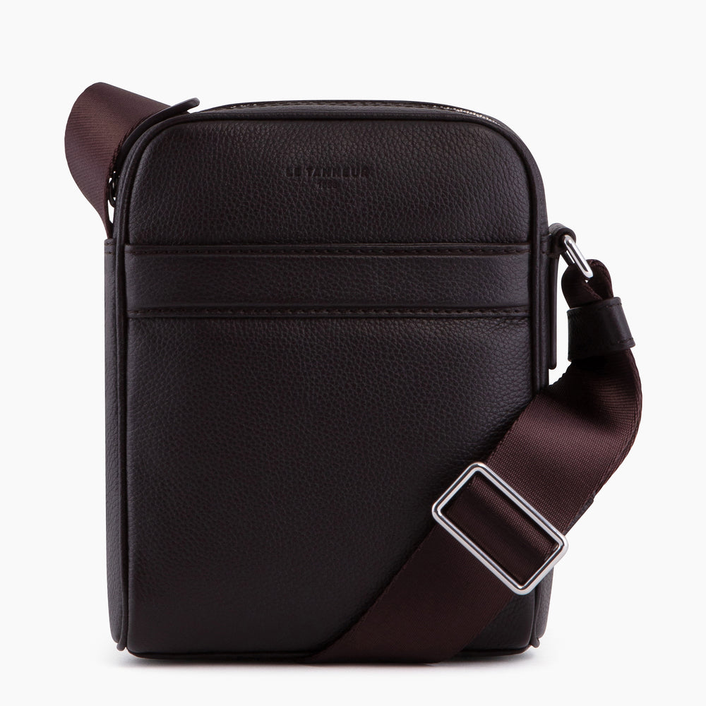 Small cross body Charles pebbled leather bag