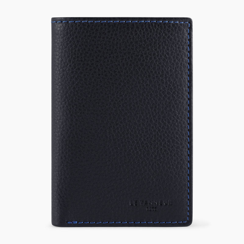 Small Charles pebbled leather cardholder