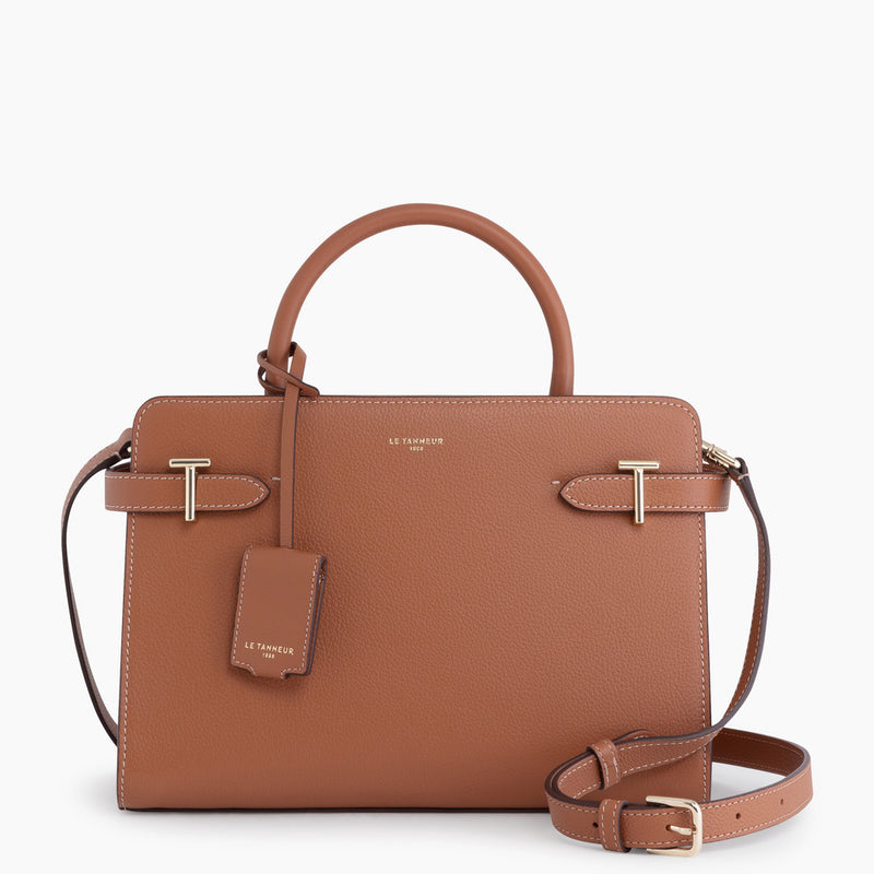 Emilie pebbled leather medium-sized handbag