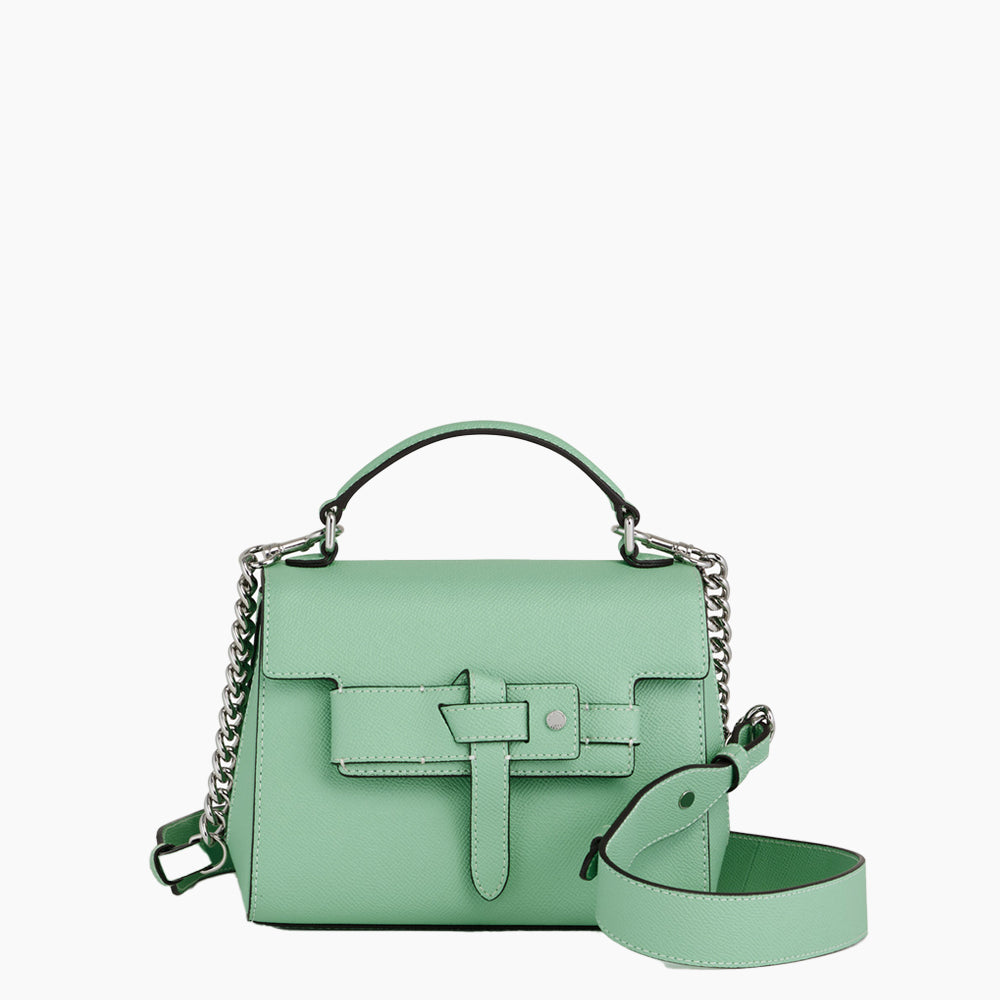 Sabrina small leather handbag with flap