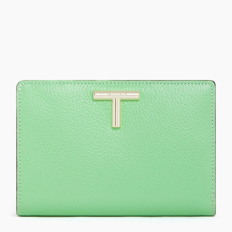 Gisèle medium-sized wallet in pebbled leather