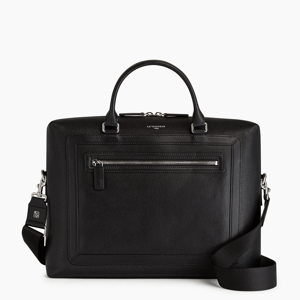 Max 14 document holder in pebbled leather