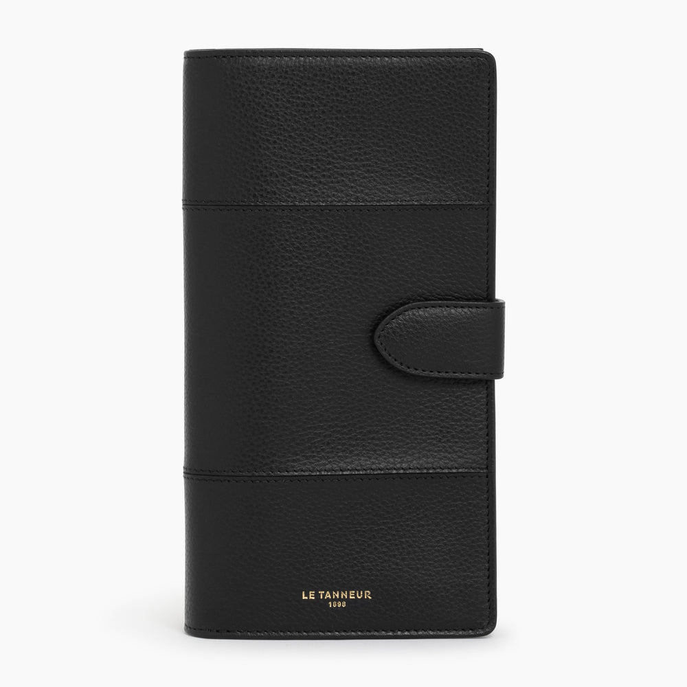 Juliette checkbook cover in pebbled leather