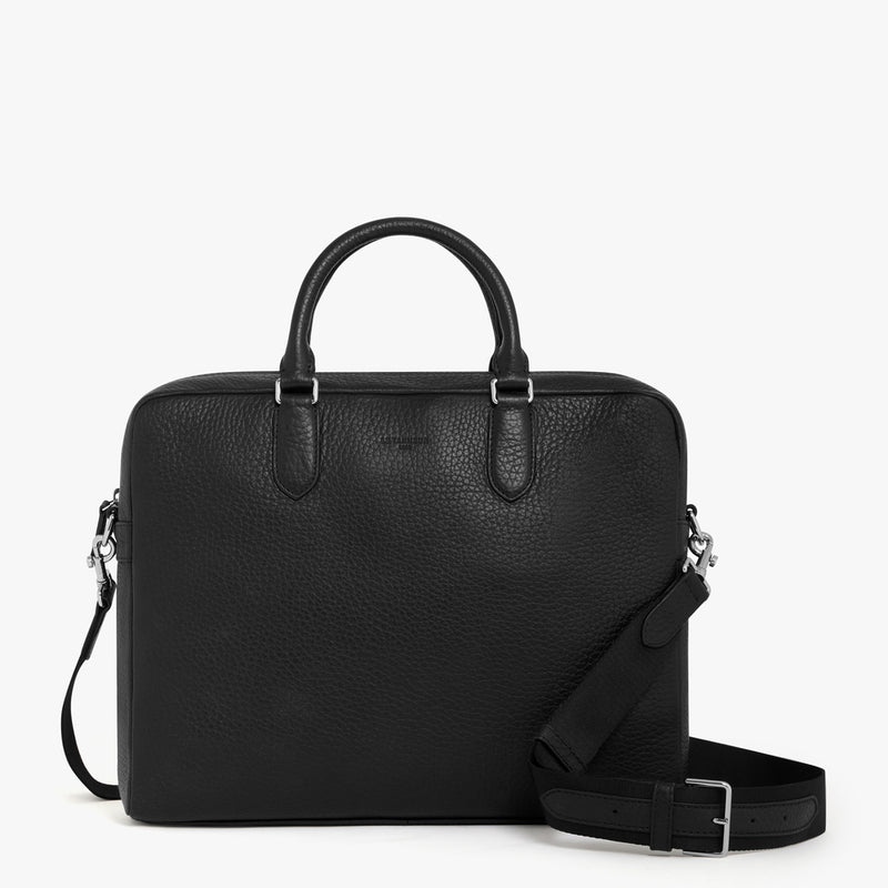 Gabriel 14 document holder in buffalo-embossed, pebbled leather