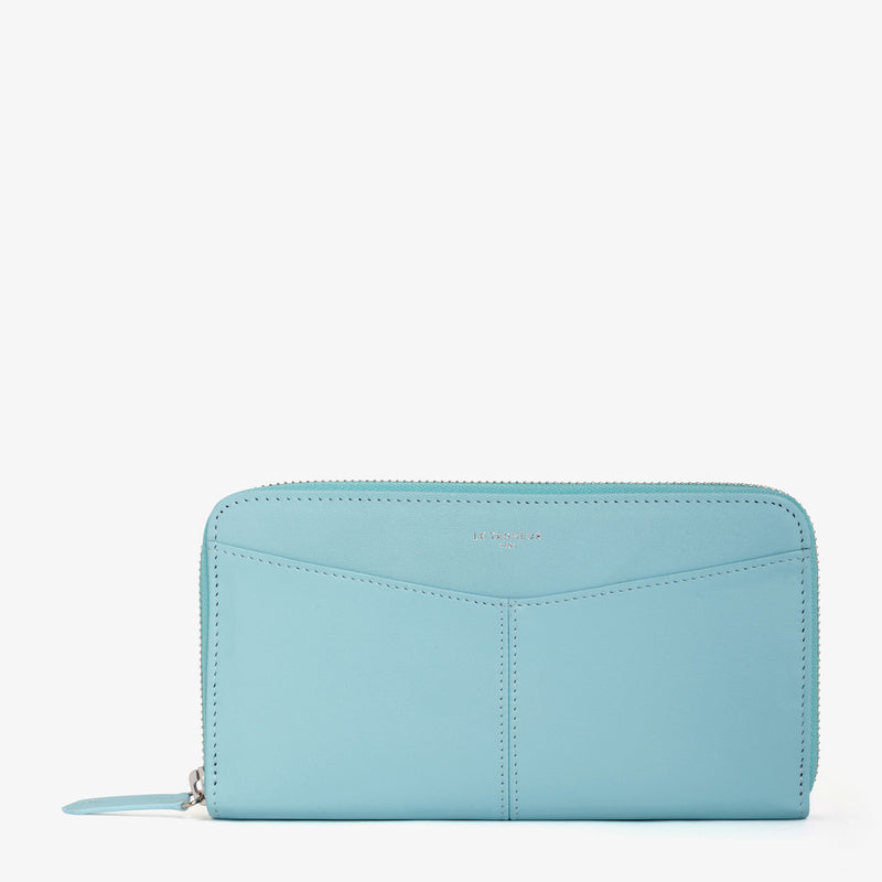 Charlotte zipped travel companion in smooth leather