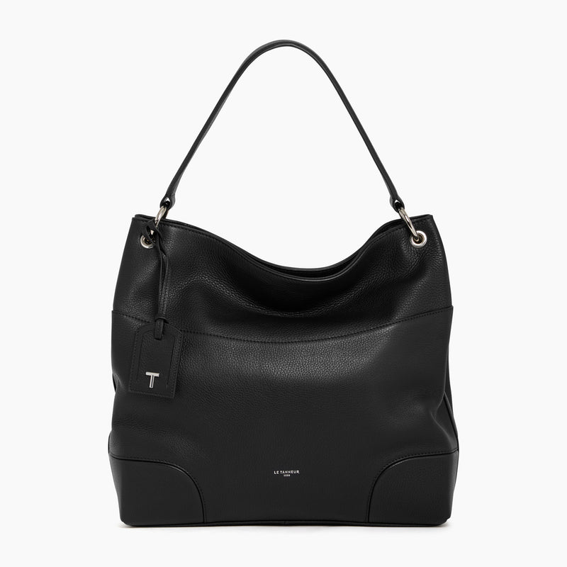 Romy large hobo bag in pebbled leather