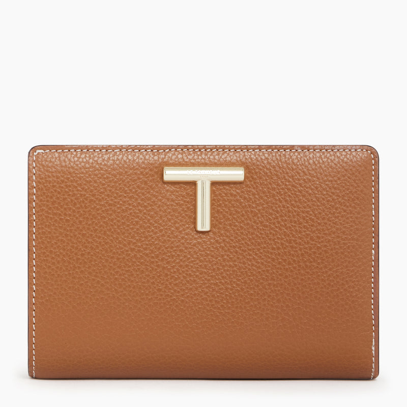Gisèle medium-sized wallet in pebbled leather