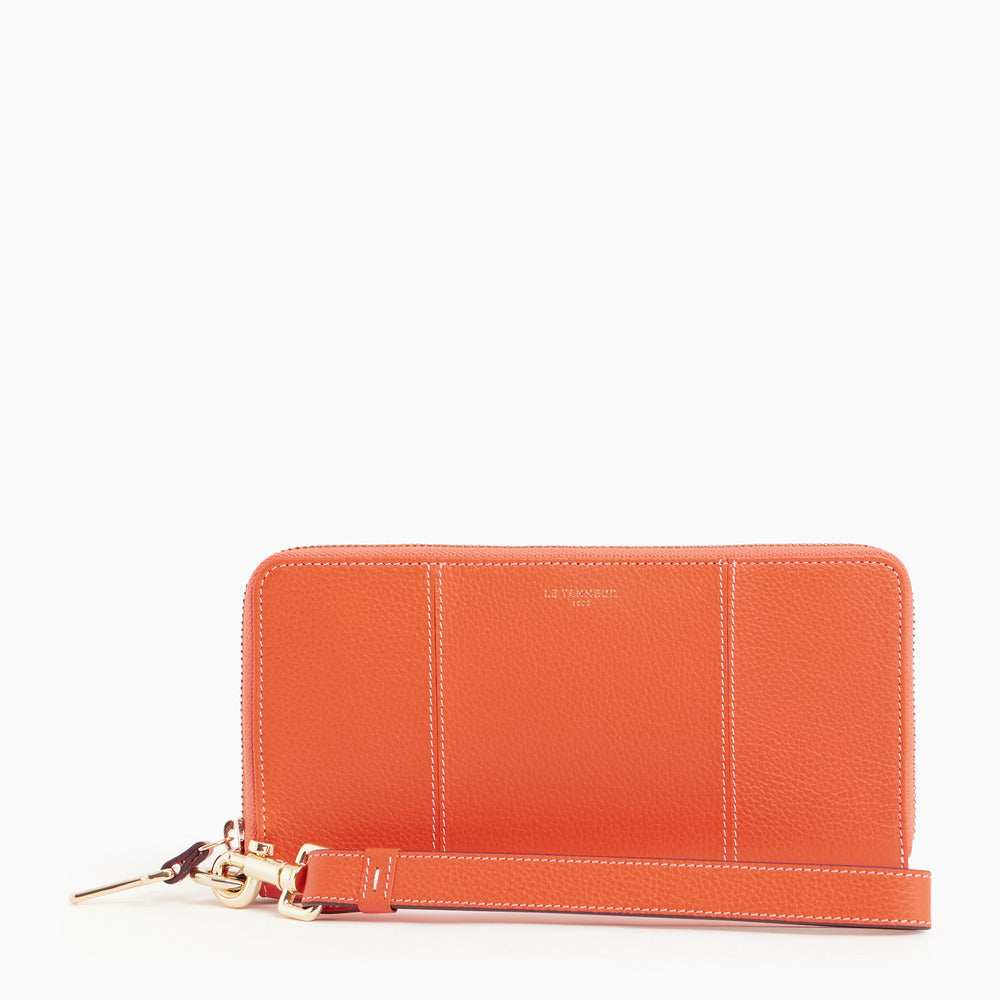 Juliette zipped travel companion in pebbled leather