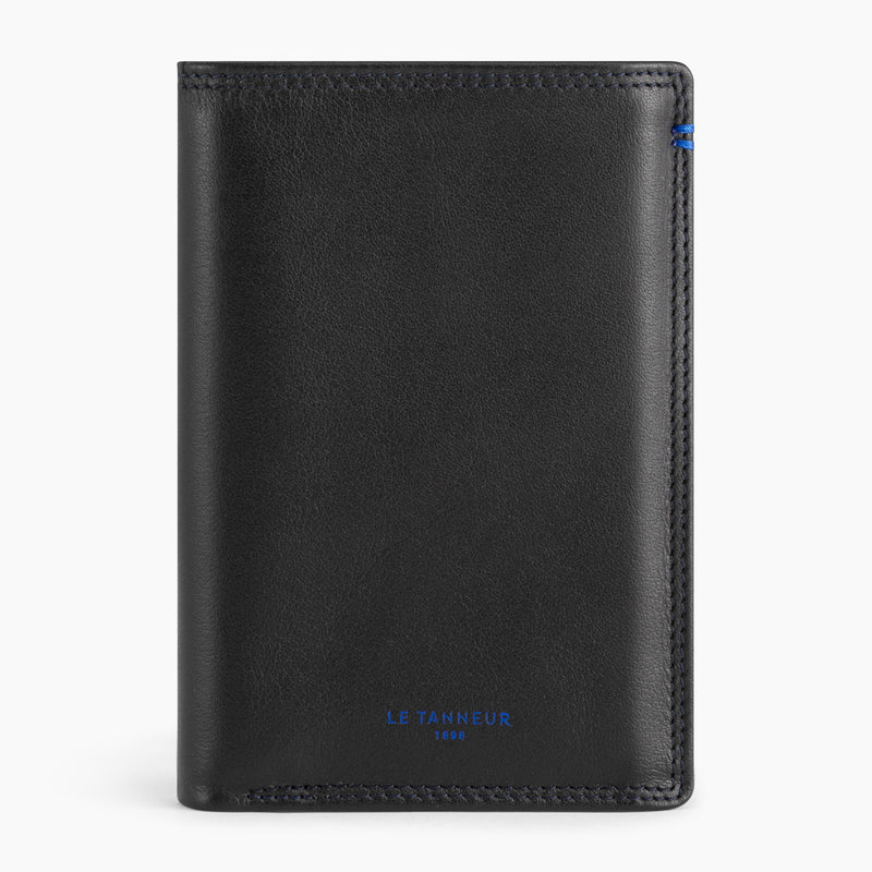 Large zipped Martin smooth leather wallet