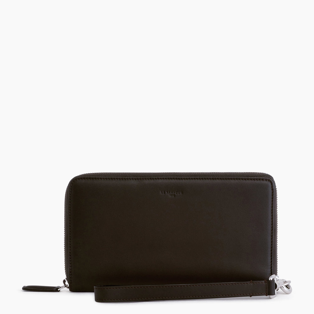 Albert zipped travel companion in smooth leather