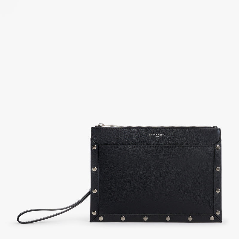 Gabin A5 clutch in pebbled leather