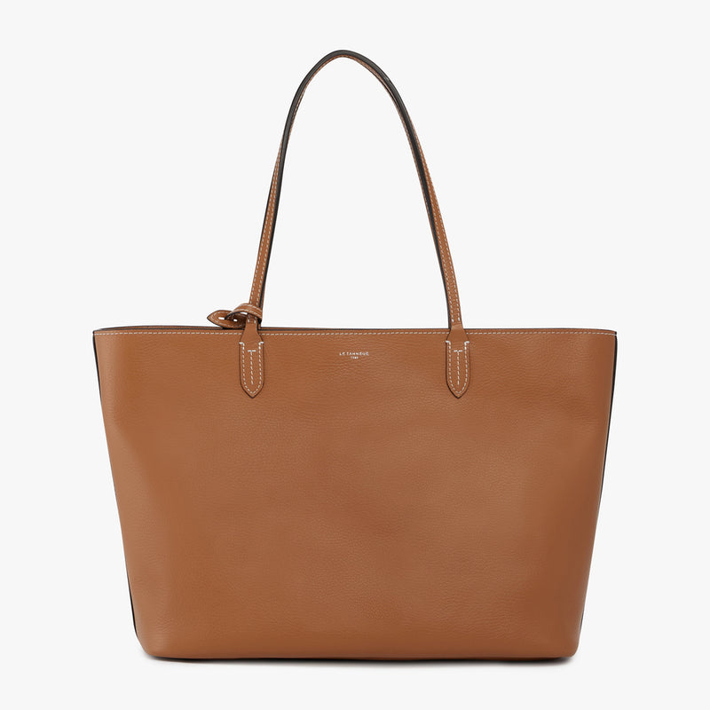 Large Louise tote bag in pebbled leather