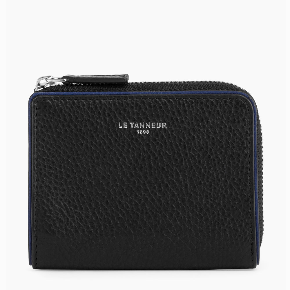 L-zip Augustin pebbled leather coin wallet