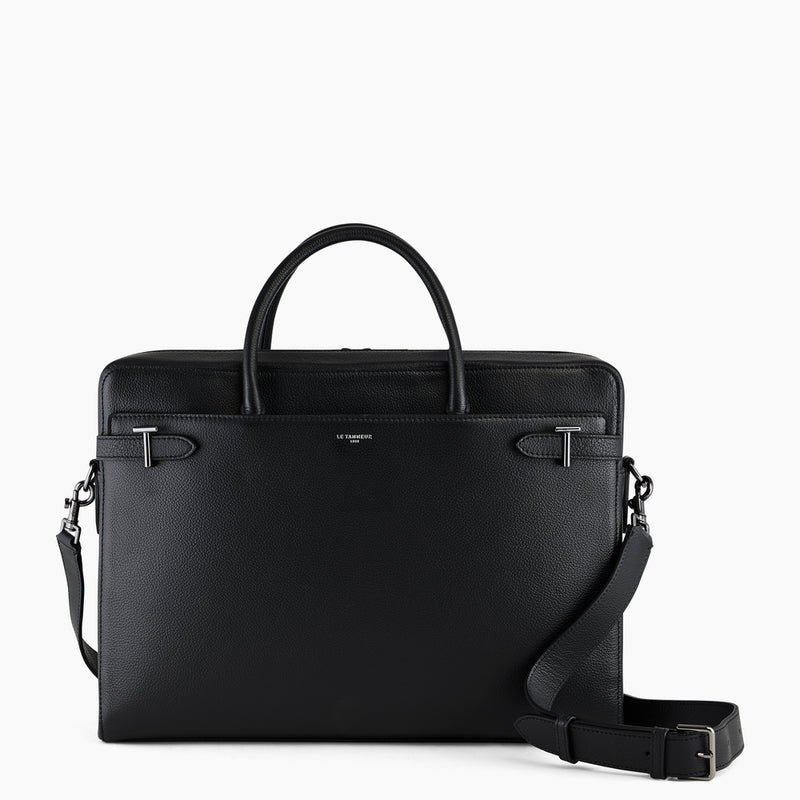 Emilie 15 document holder in pebbled leather