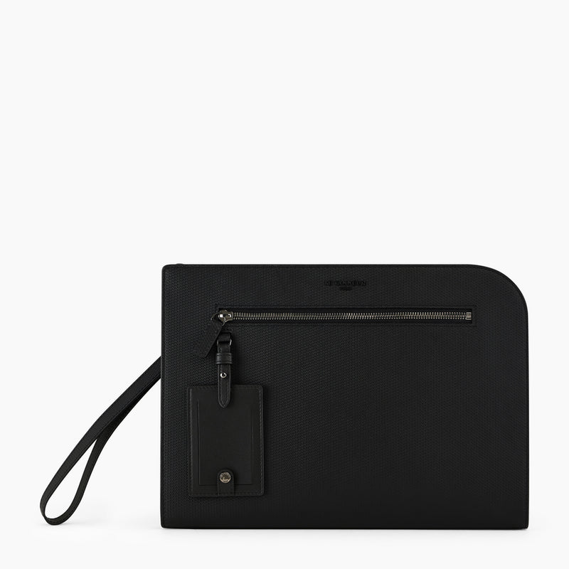 Emile 13 clutch in monogrammed leather